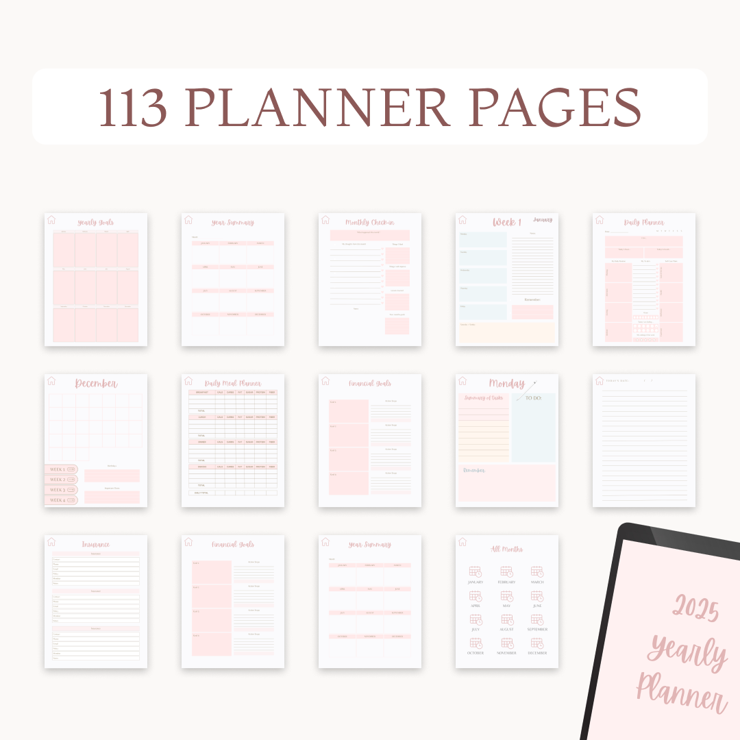 Digital Planner 2025 Yearly Planner